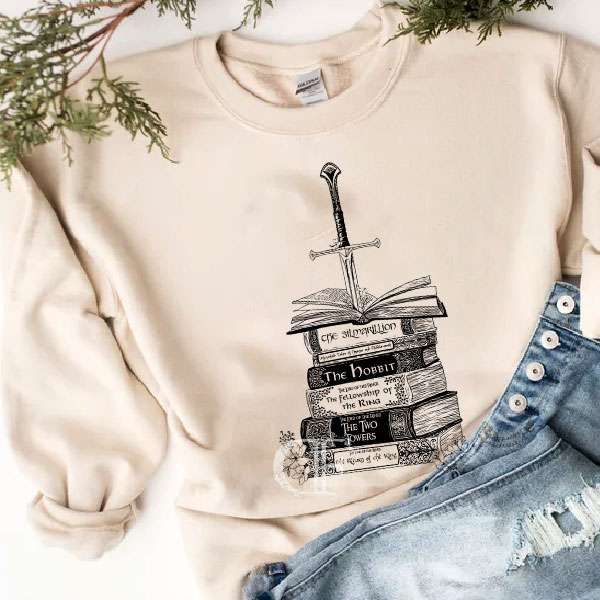 LOTR- JRR Tolkien Books Sweatshirt LOTR- JRR Tolkien Books Sweatshirt