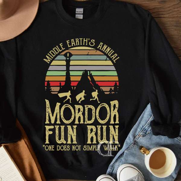 LOTR- Middle Earth’s Annual Mordor Fun Run Sweatshirt LOTR- Middle Earth’s Annual Mordor Fun Run Sweatshirt
