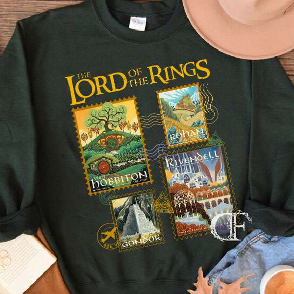 LOTR- Vintage Poster Stamp ver 2 Sweatshirt LOTR- Vintage Poster Stamp ver 2 Sweatshirt