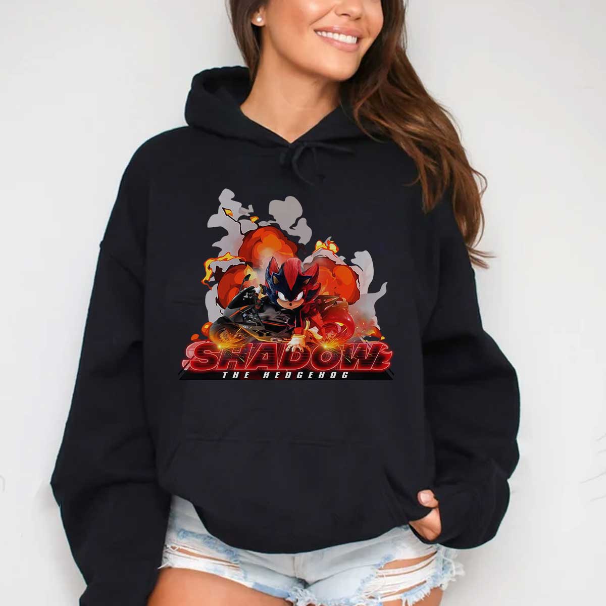 Shadow The Hedgehog And His Motorcycle Shirt Shadow The Hedgehog And His Motorcycle Shirt