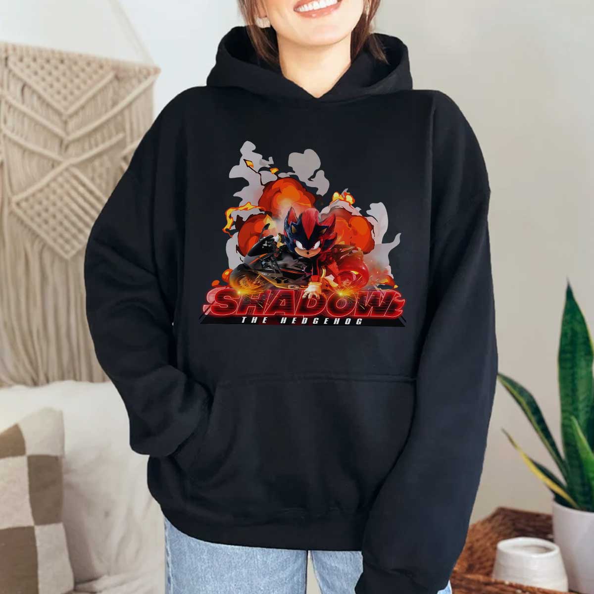 Shadow The Hedgehog And His Motorcycle Shirt Shadow The Hedgehog And His Motorcycle Shirt