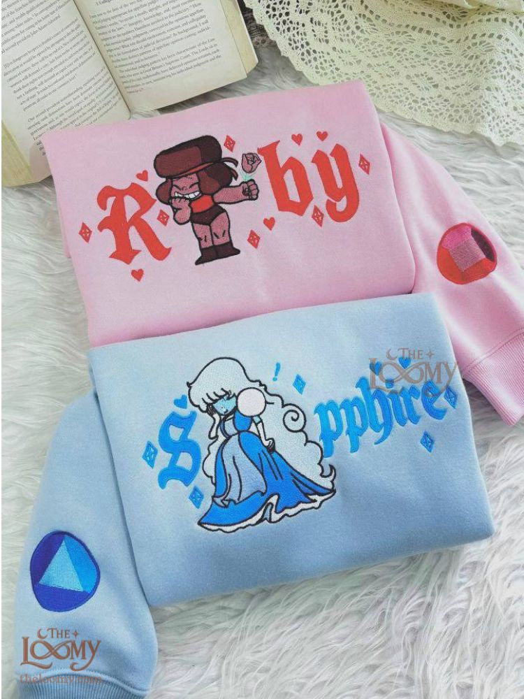 Ruby & Sapphire Embroidered Sweatshirt
