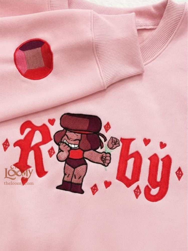Ruby & Sapphire Embroidered Sweatshirt