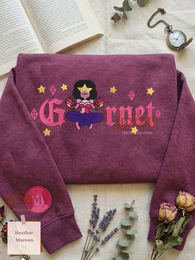 Garnet Embroidered Sweatshirt