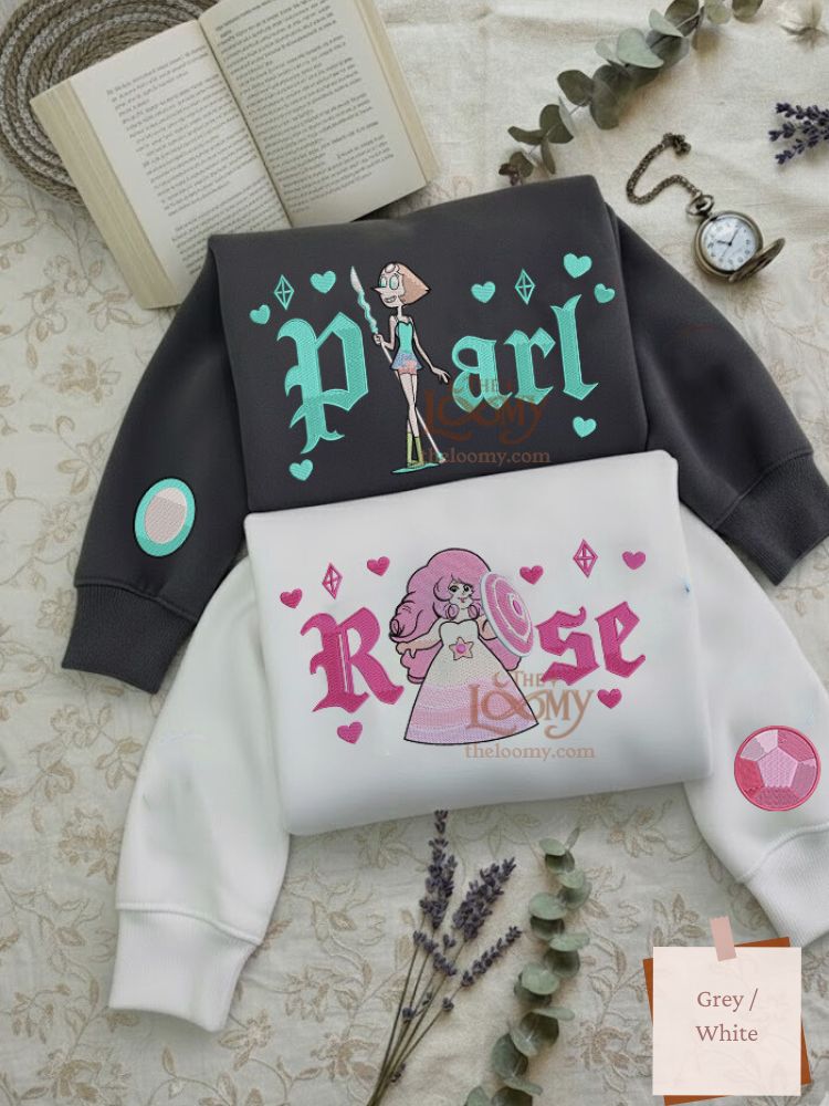 Pearl & Rose Embroidered Sweatshirt