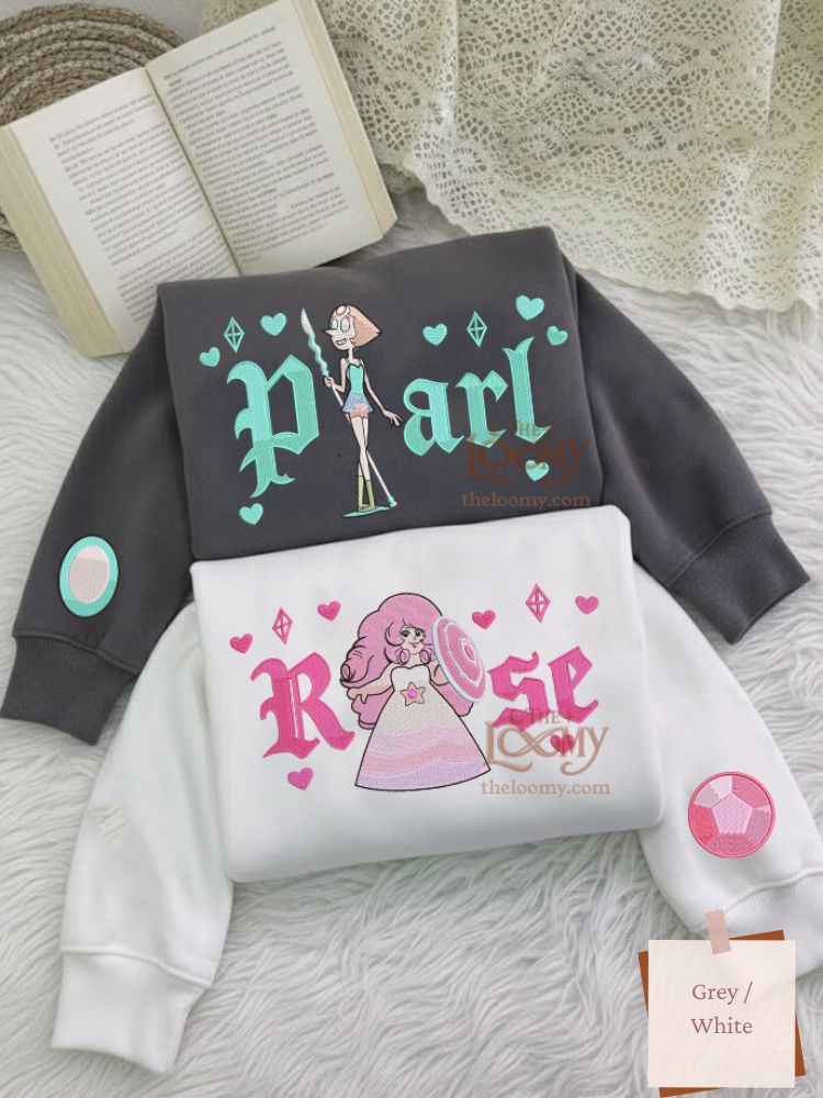 Pearl & Rose Embroidered Sweatshirt