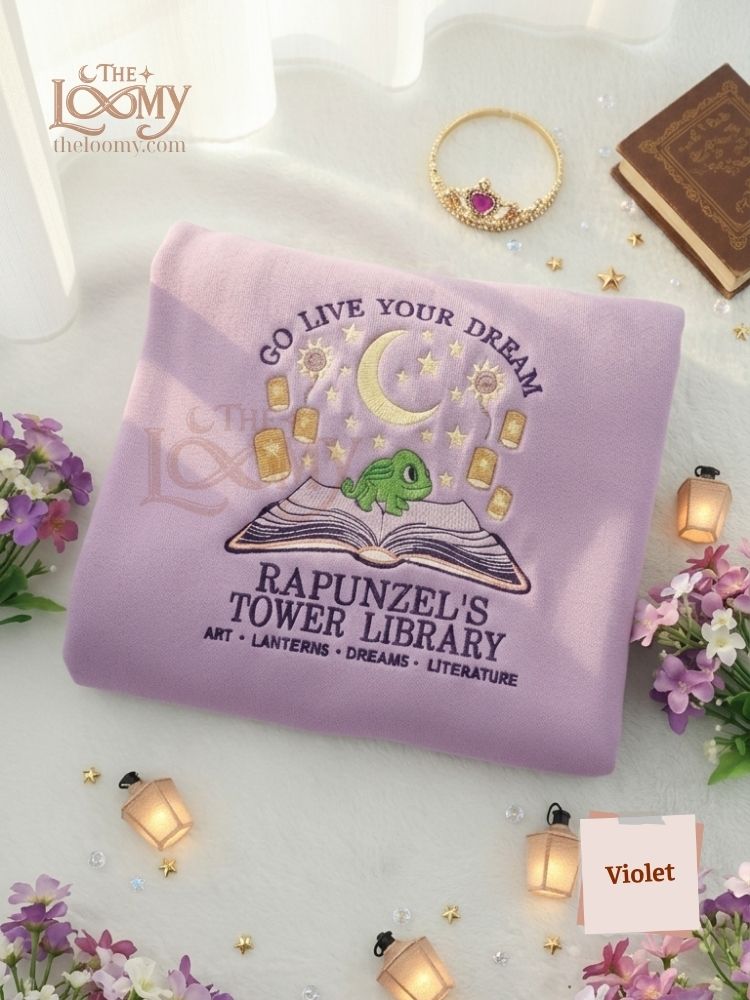 Rapunzel’s Tower Library Embroidered Sweatshirt