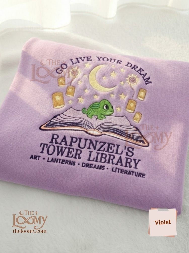 Rapunzel’s Tower Library Embroidered Sweatshirt