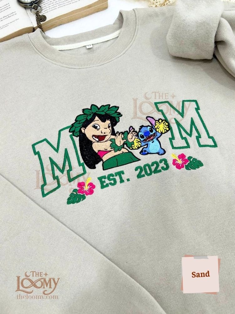 Lilo & Stitch MOM Embroidered Sweatshirt
