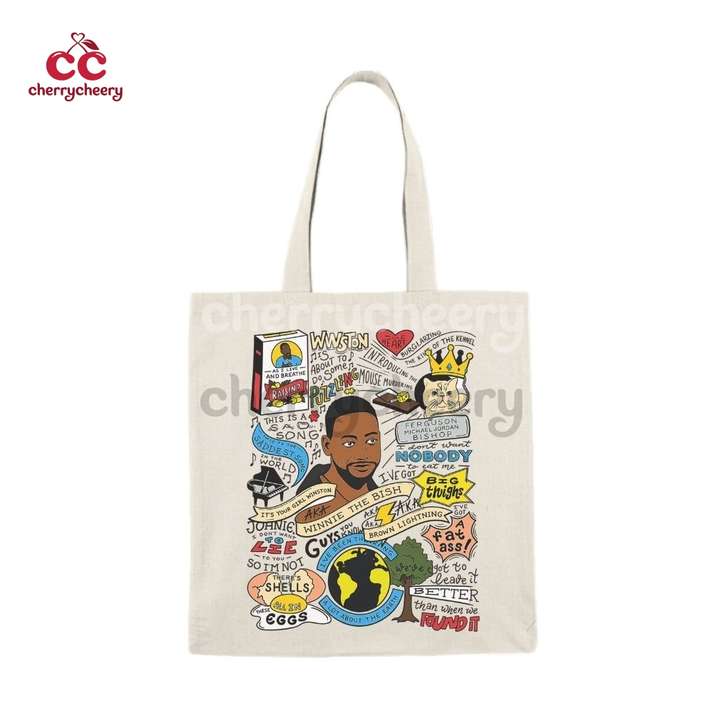 Winston New Girl Show Quotes Tote Bag