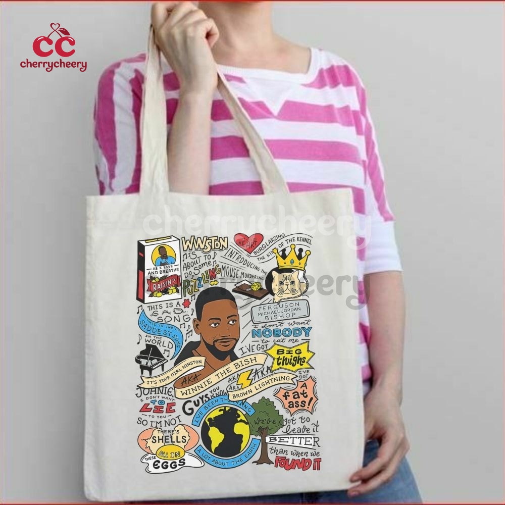 Winston New Girl Show Quotes Tote Bag Winston New Girl Show Quotes Tote Bag