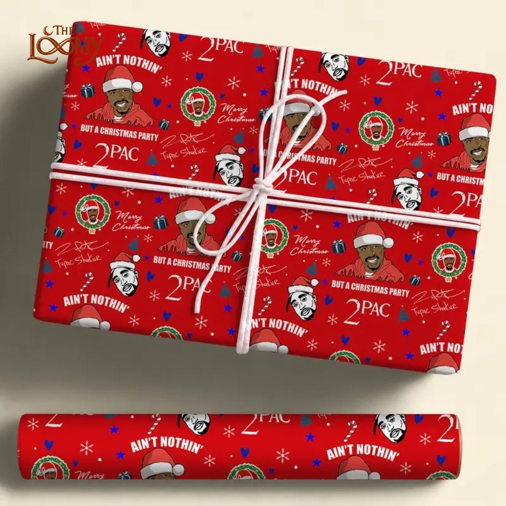 2Pac Christmas Party Wrapping Paper 2Pac Christmas Party Wrapping Paper