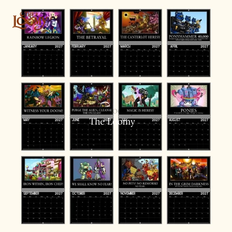 My Little Pony X Warhammer 40K 2027 Wall Calendar