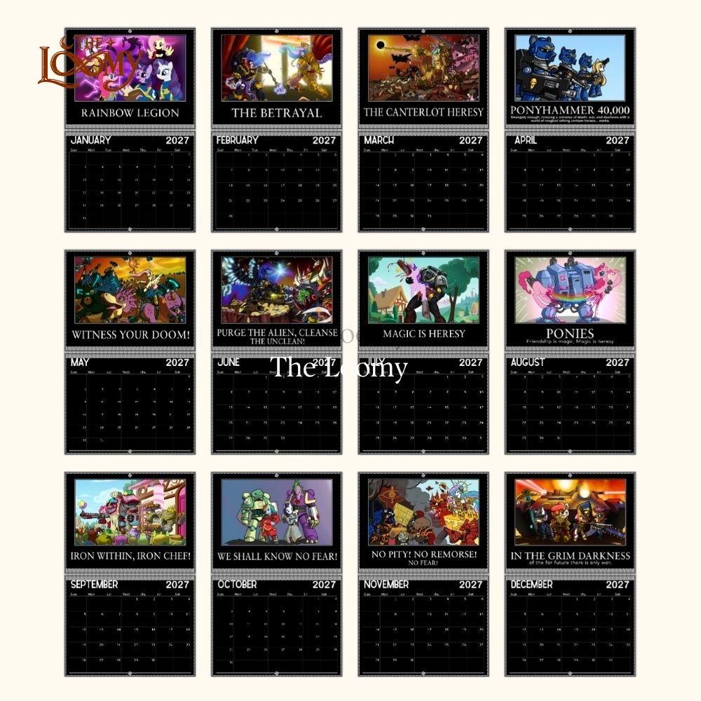 My Little Pony X Warhammer 40K 2027 Wall Calendar My Little Pony X Warhammer 40K 2027 Wall Calendar